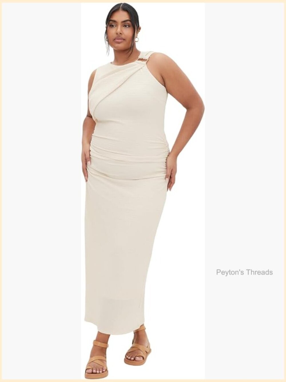 Plus Size Mermaid Cocktail Dress with Drape Neck
